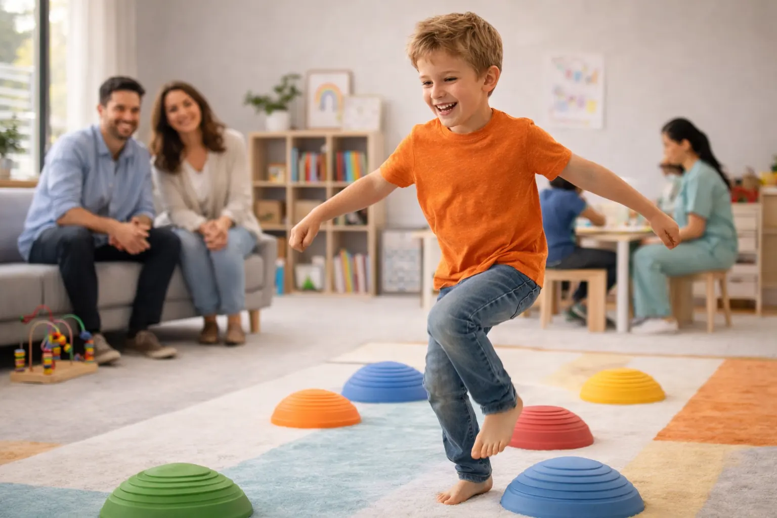 Crianças em atividade terapêutica